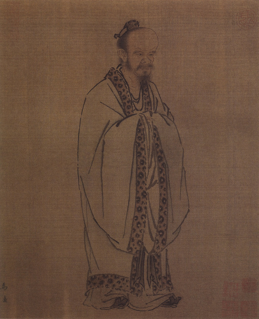 Detail of Confucius, 12th century by Ma Yuan