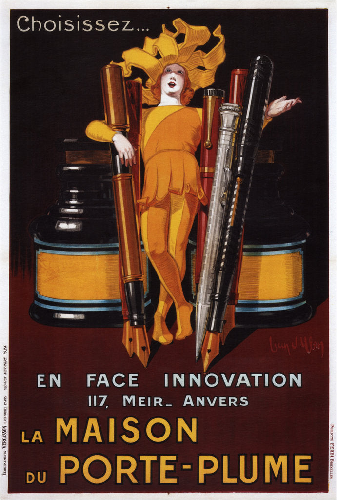 Detail of The house of the pen, 1928 by Jean D'Ylen