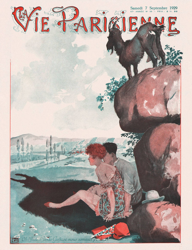 Detail of La Vie Parisienne Magazine Cover, 1929 by Georges Léonnec