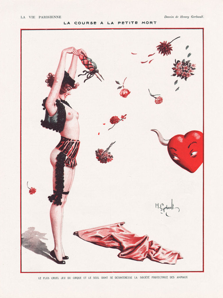 Detail of La course à la petite mort. La Vie Parisienne Magazine Cover, 1922 by Henry Gerbault