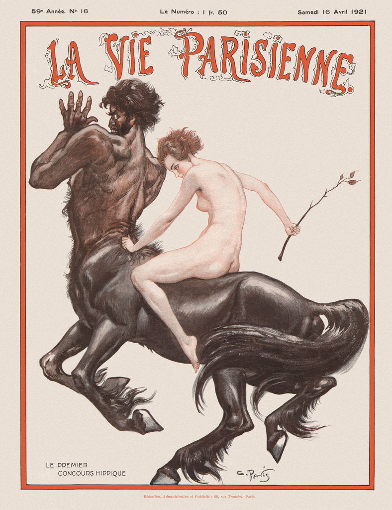 Detail of La Vie Parisienne Magazine Cover, 1921 by Anonymous