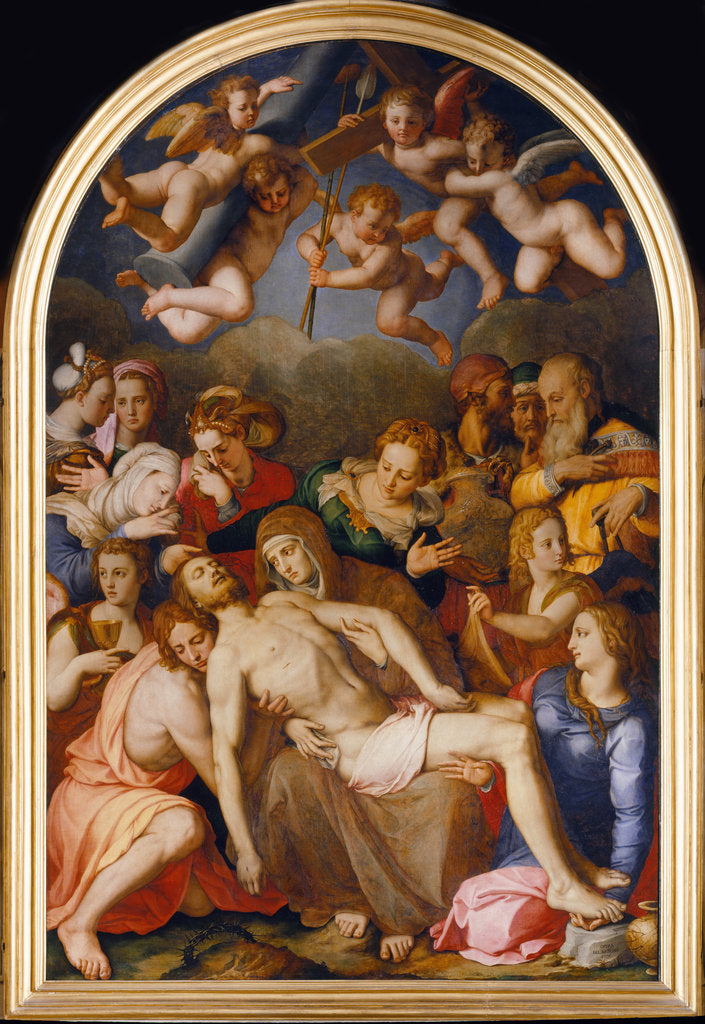 Detail of The Descent from the Cross, 1553 by Agnolo Bronzino