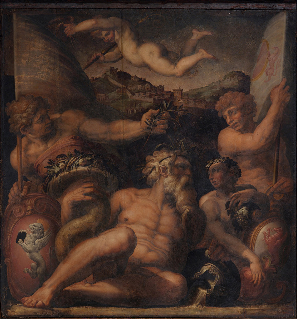Detail of Allegory of Cortona and Montepulciano, 1563-1565 by Giorgio Vasari