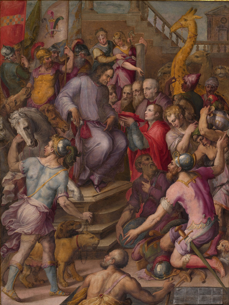 Detail of Lorenzo the Magnificent receives the tribute of the ambassadors, 1556-1558 by Giorgio Vasari