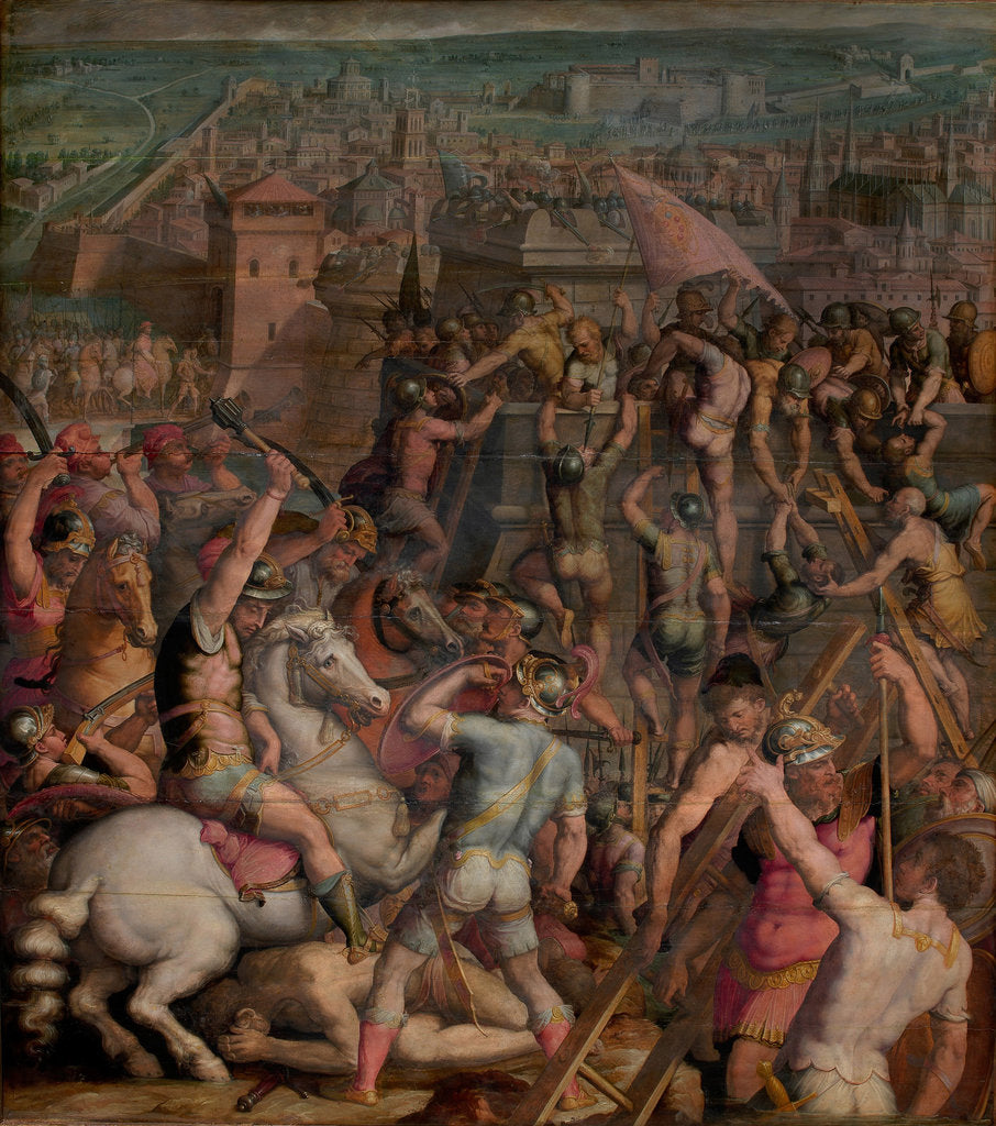 Detail of The taking of Milan, 1555-1562 by Giorgio Vasari