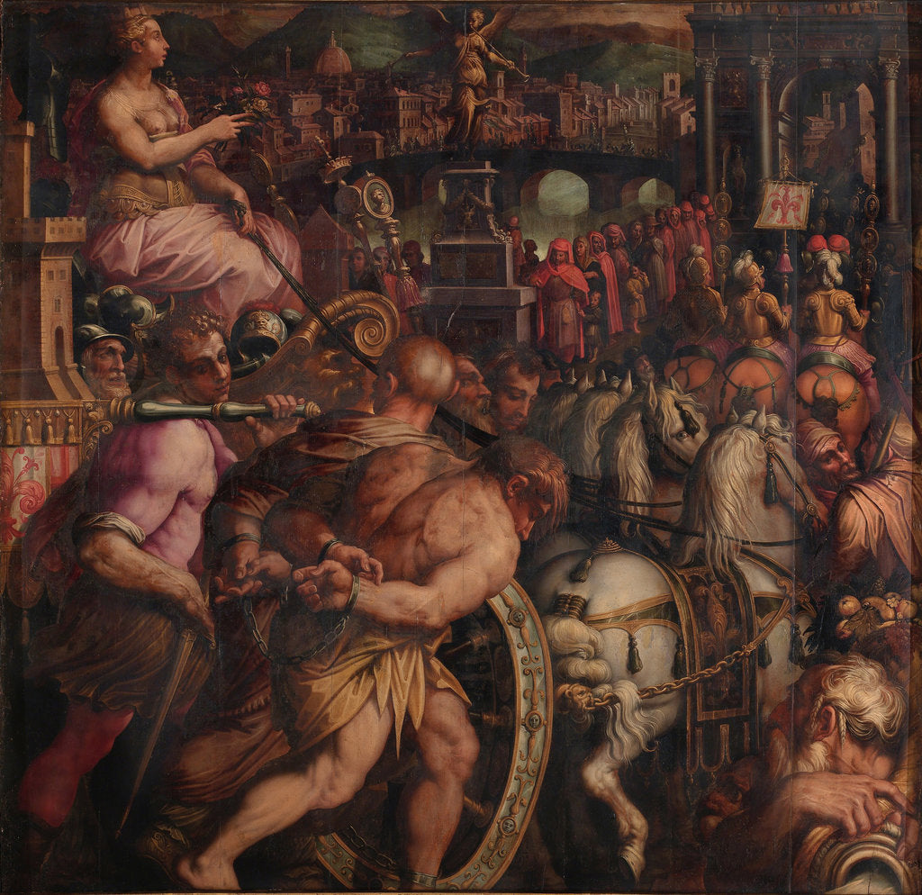 Detail of Triumph after the victory of Pisa, 1563-1565 by Giorgio Vasari