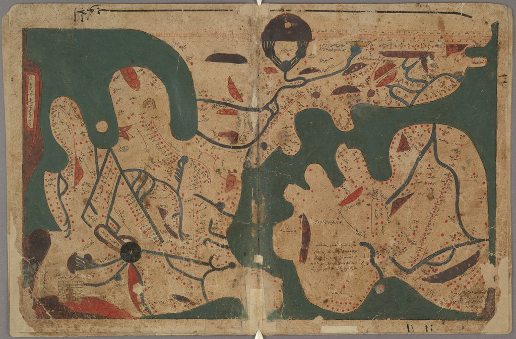 Detail of Rectangular world map by Anonymous master