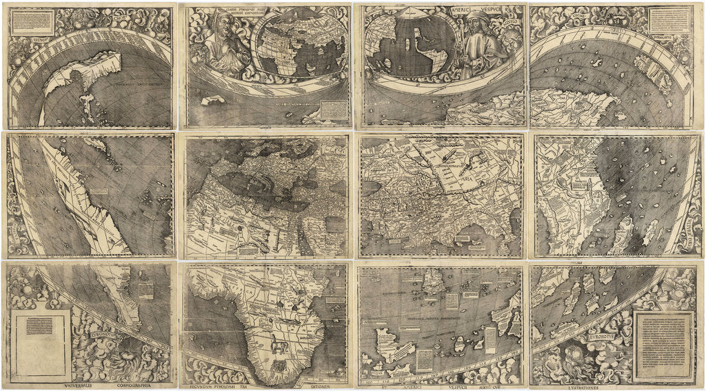 Detail of World map Universalis Cosmographia, 1507 by Martin Waldseemüller