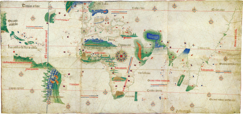Detail of The Cantino planisphere, 1502 by Anonymous master