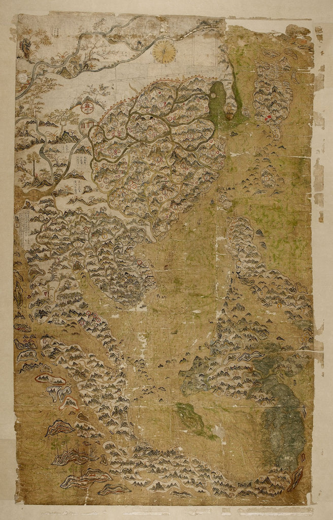 Detail of The Selden Map of China by Chinese Master