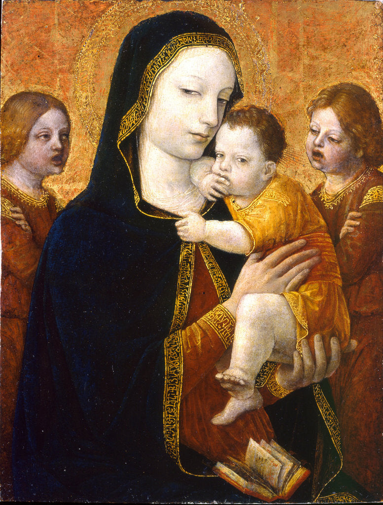 Detail of The Virgin and Child with two Angels, ca 1485 by Ambrogio Bergognone