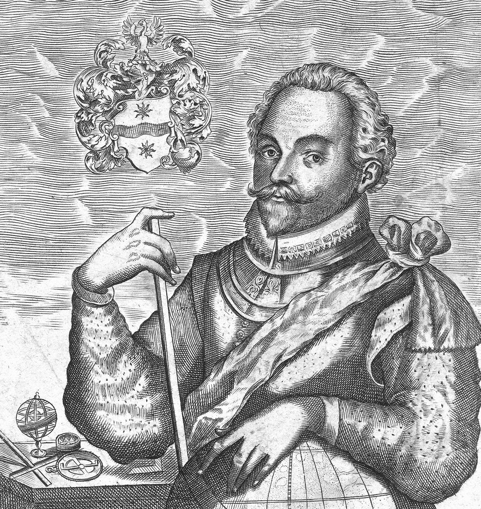 Detail of Portrait of Sir Francis Drake. (Frontispiece from The World Encompassed), 1628 by Anonymous