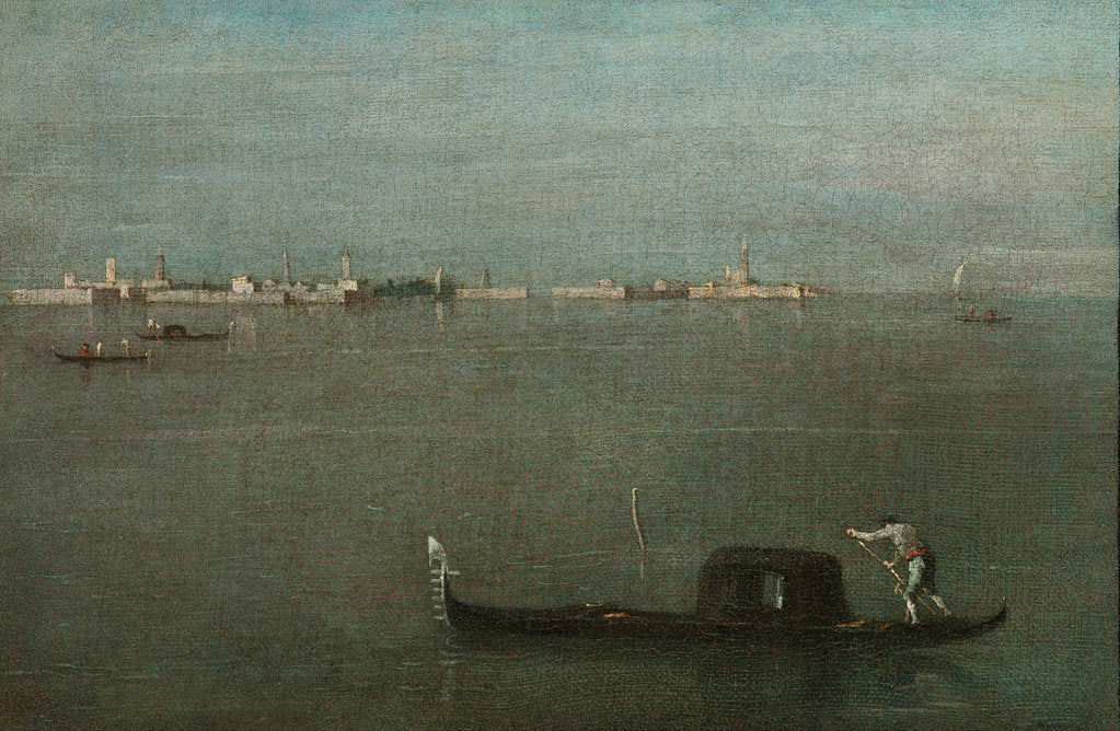 Detail of Gondolas on the Lagoon (Grey Lagoon), 1765 by Francesco Guardi