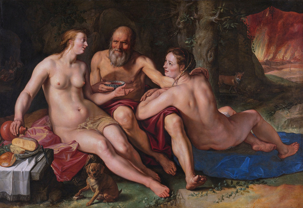 Detail of Lot and his Daughters, 1616 by Hendrick Goltzius