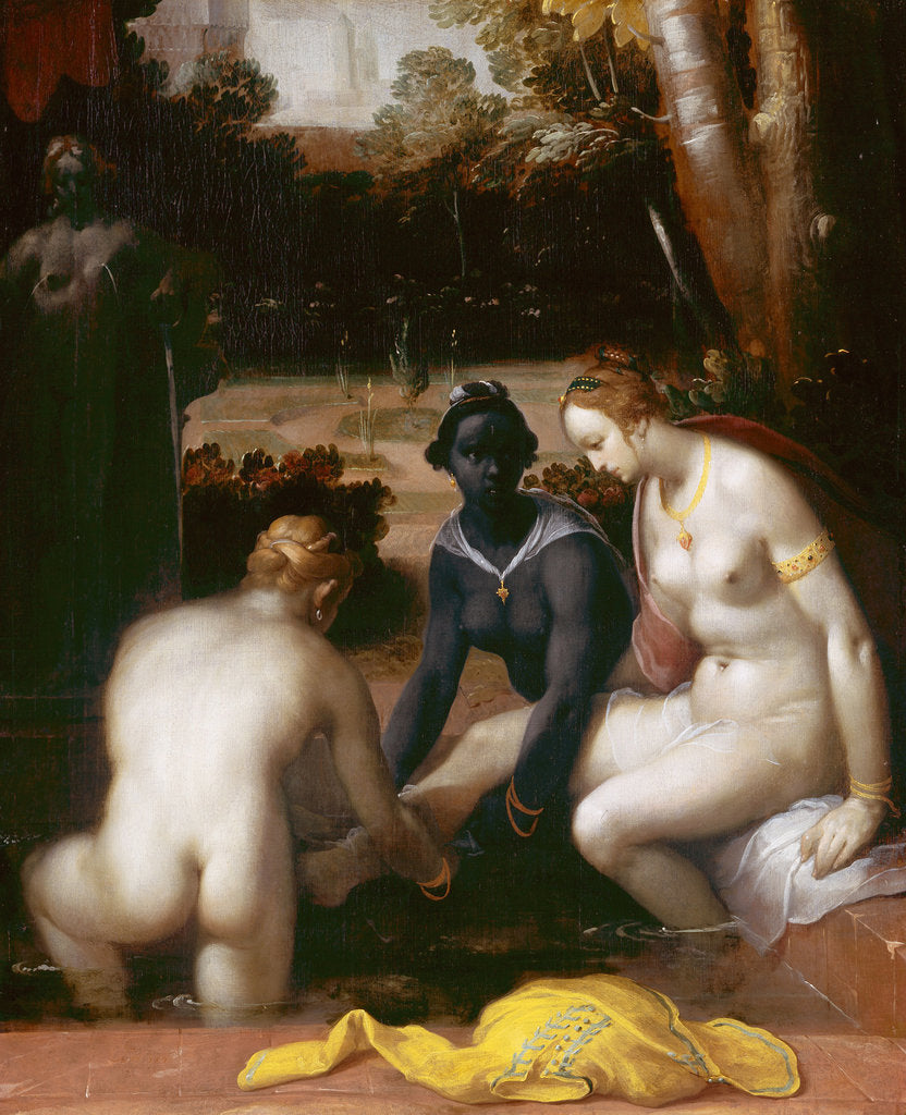 Detail of Bathsheba bathing, 1594 by Cornelis Cornelisz. van Haarlem