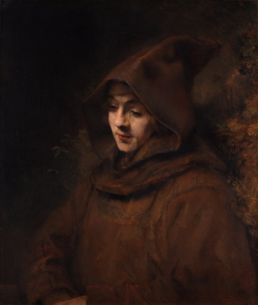 Detail of Titus as a monk, 1660 by Rembrandt van Rhijn