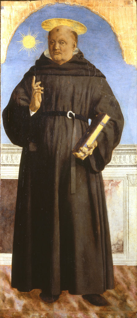 Detail of Saint Nicholas of Tolentino, 1454-1459 by Piero della Francesca