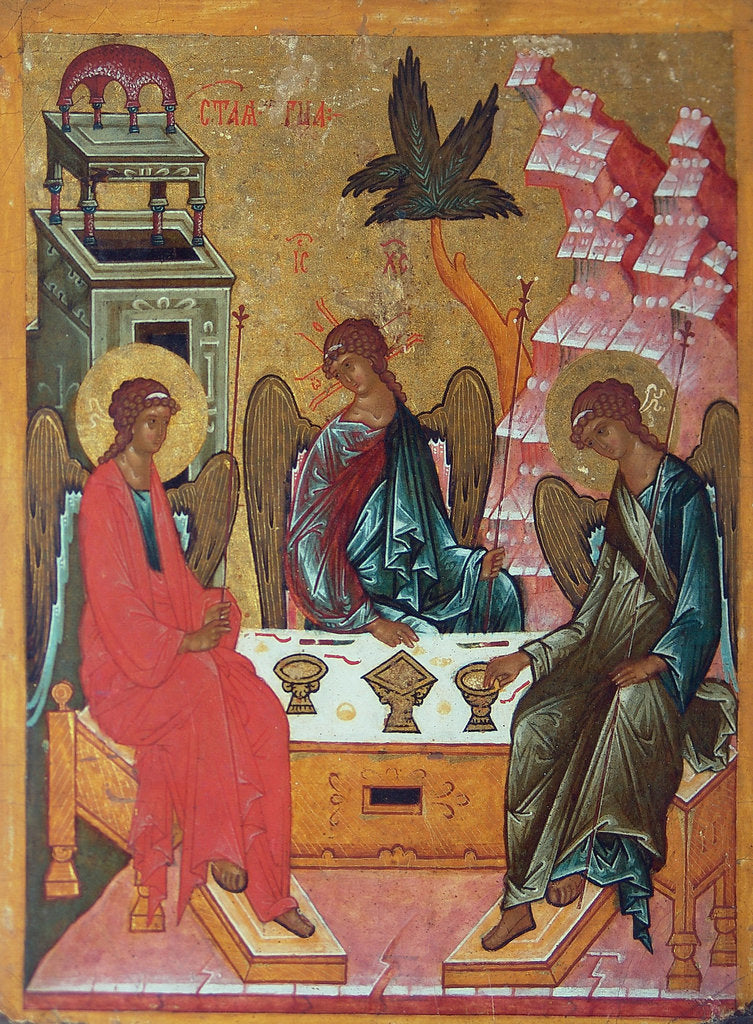 Detail of The Holy Trinity, 15th century by Russian icon