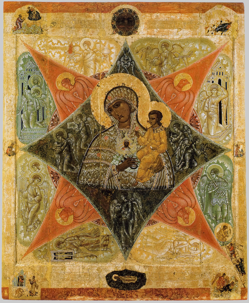 Detail of Mother of God of the Burning Bush, 16th century by Russian icon