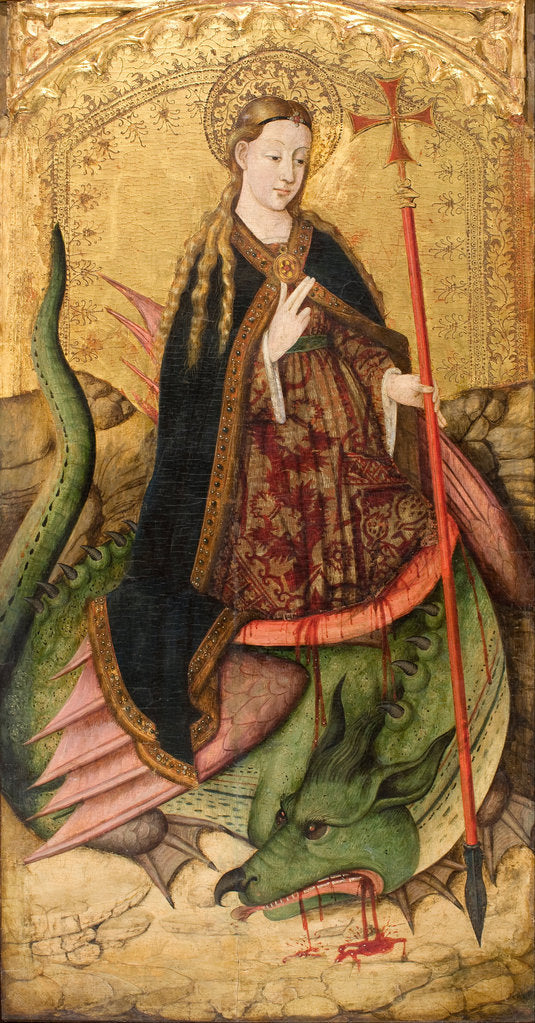 Detail of Saint Margaret, ca 1455 by Juan Rexach