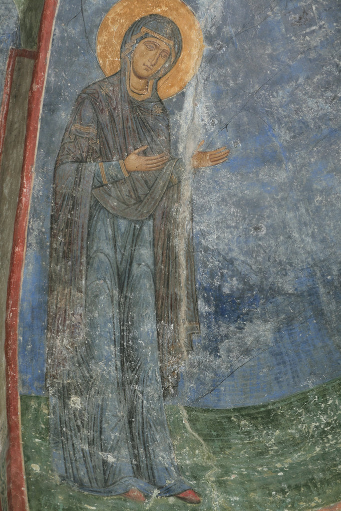 Detail of The Virgin, 12th century by Ancient Russian frescos