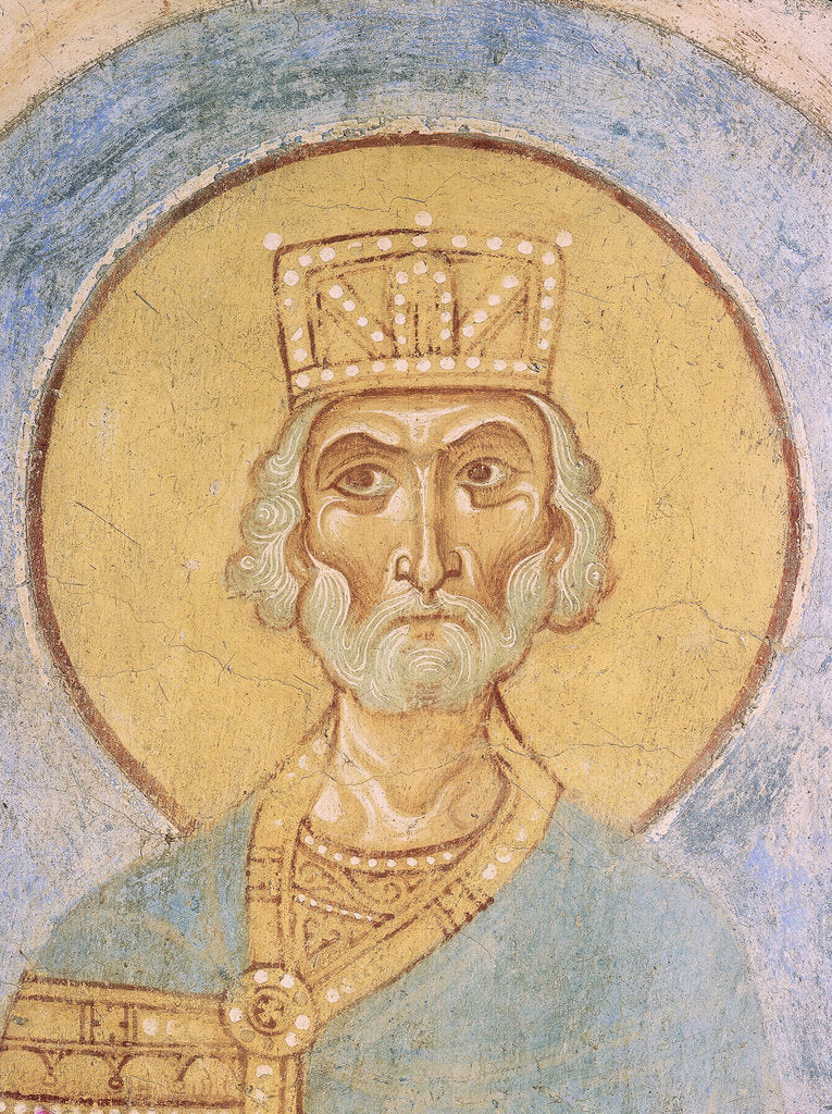 Detail of King David, 12th century by Ancient Russian frescos