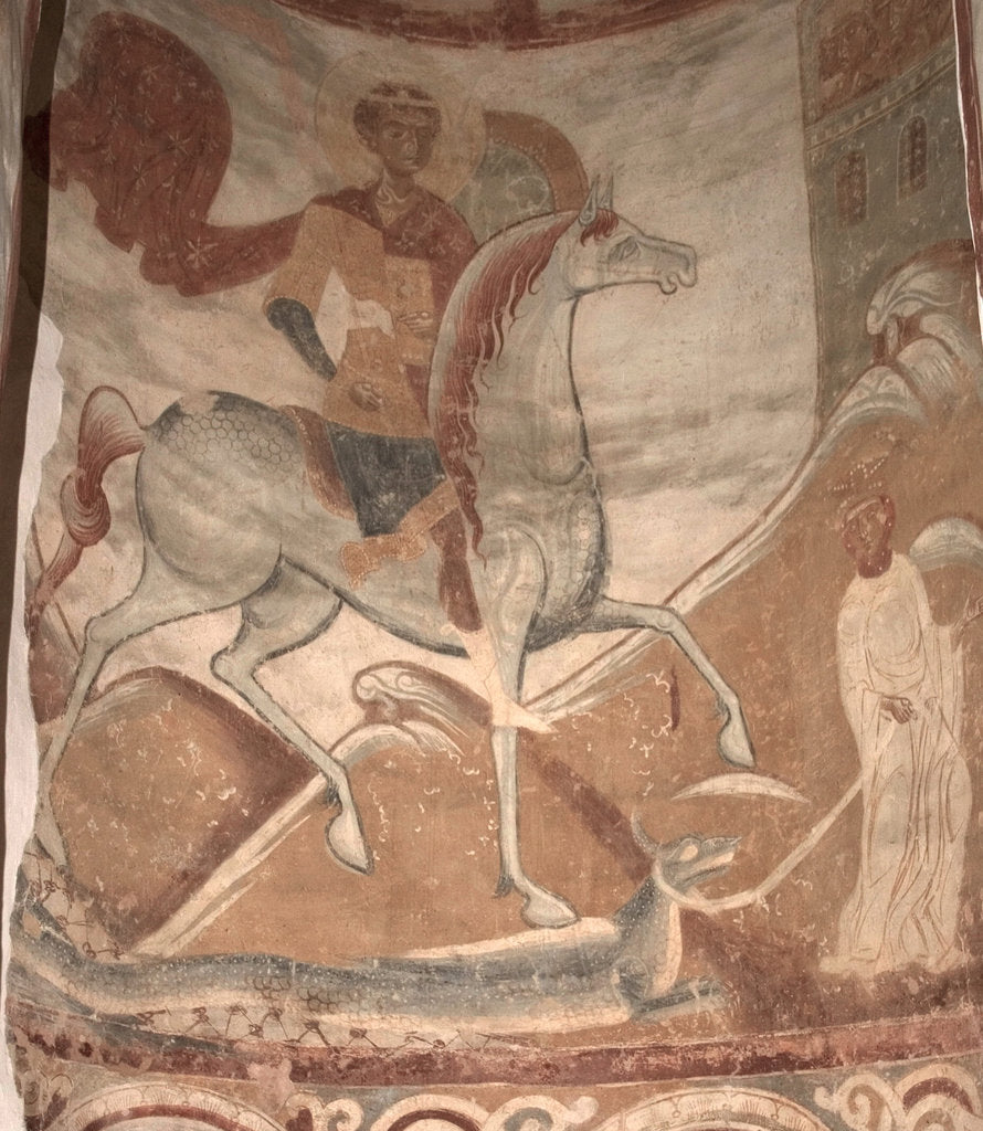 Detail of Saint George and the Dragon, 12th century by Ancient Russian frescos