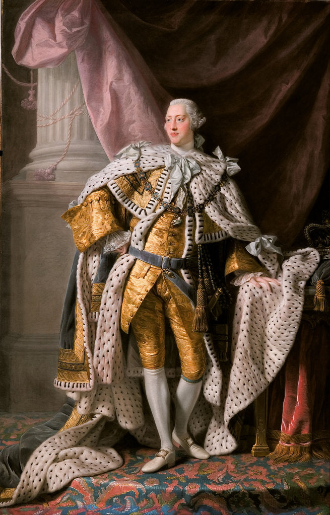 Detail of Portrait of the King George III of the United Kingdom in his Coronation Robes, ca 1770 by Ramsay