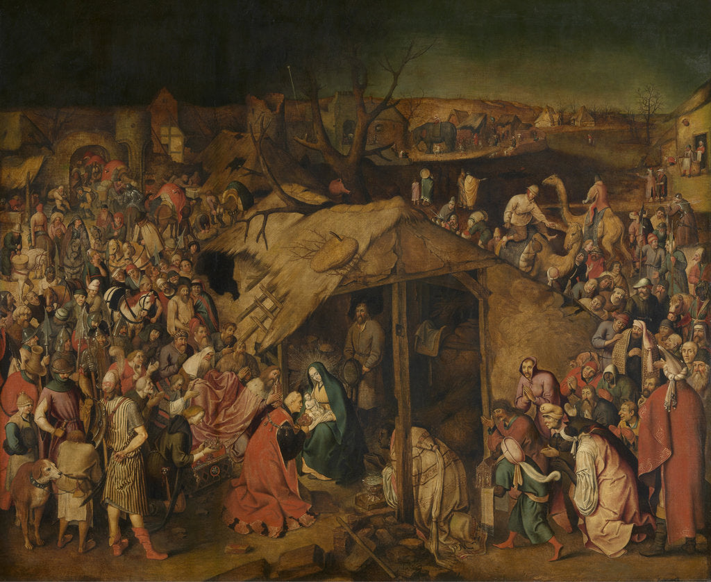 Detail of The Adoration of the Magi, First third of 17th cen by Pieter Brueghel the Younger