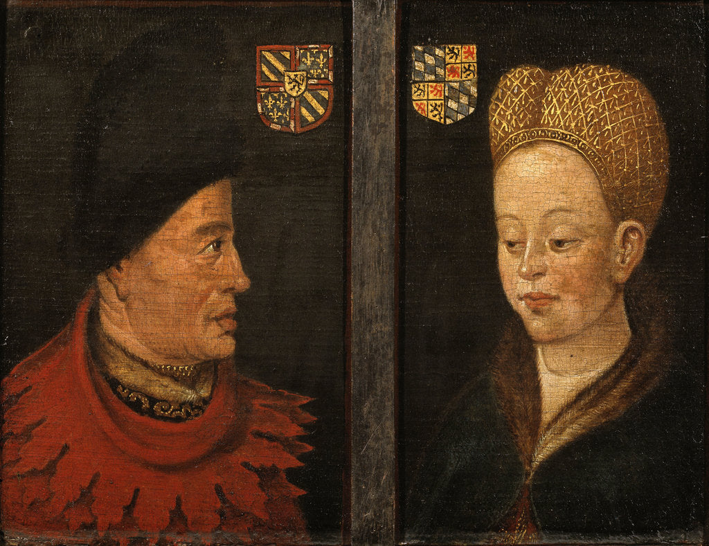 Detail of Portraits of of John The Fearless and Margaret of Bavaria, 16th century by Netherlandish master