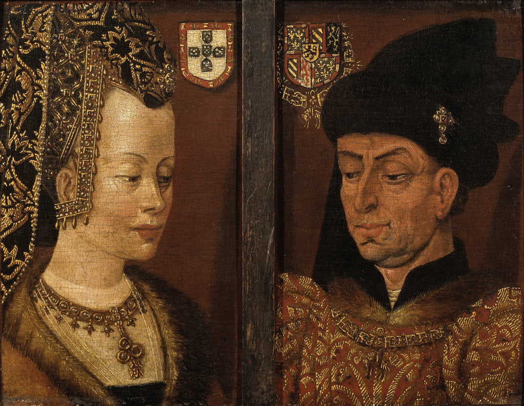 Detail of Portraits of Philip the Good and Isabella of Portugal, 16th century by Netherlandish master