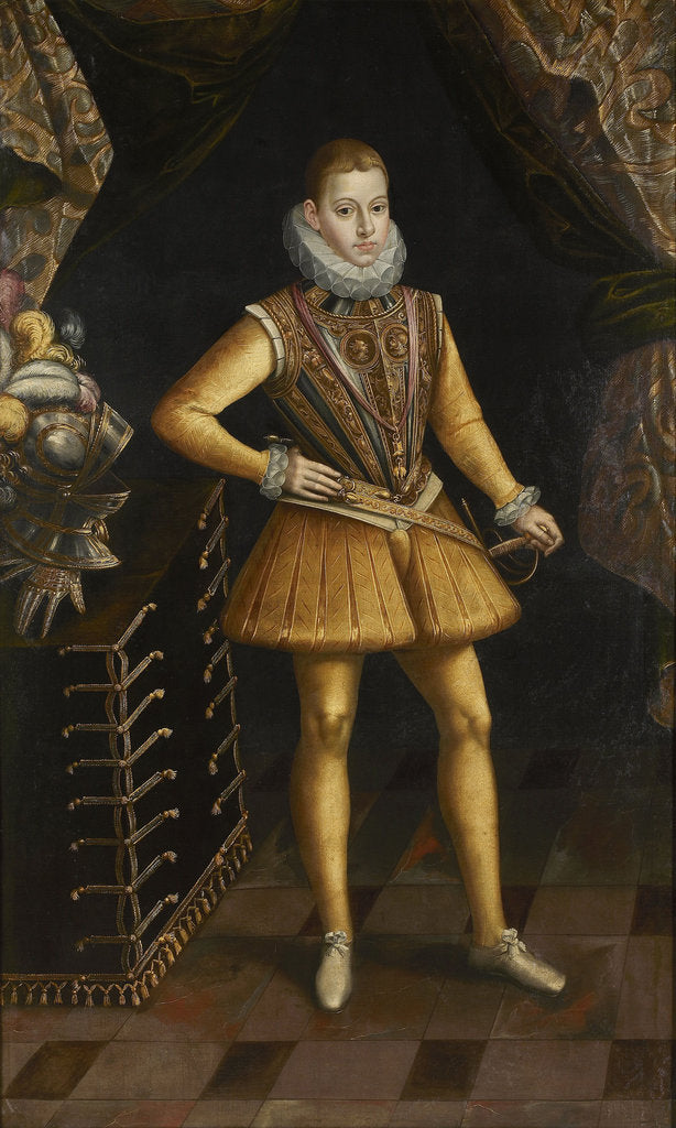 Detail of Portrait of Philip III, King of Spain and Portugal, Between 1598 and 1620 by Antoine de Succa