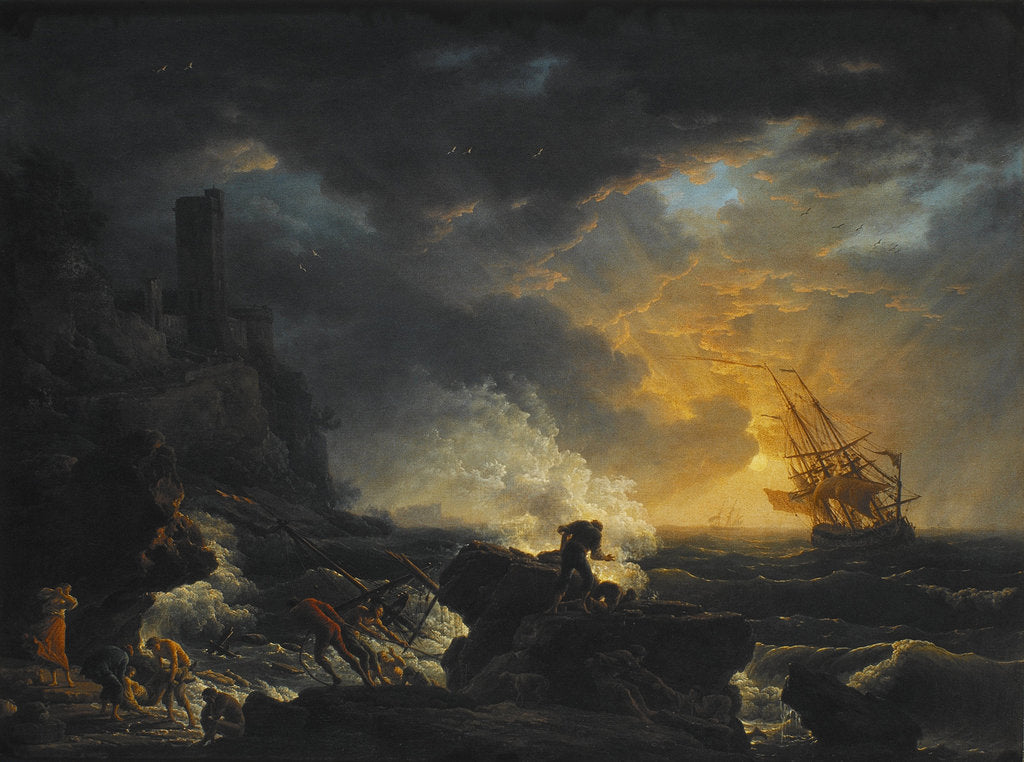 Detail of Shipwreck, Second Half of the 18th cen by Claude Joseph Vernet