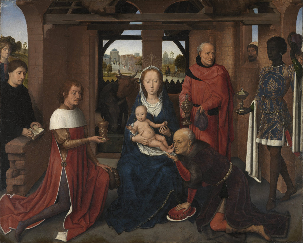 Detail of Central panel of the Triptych of Jan Floreins, 1479 by Hans Memling