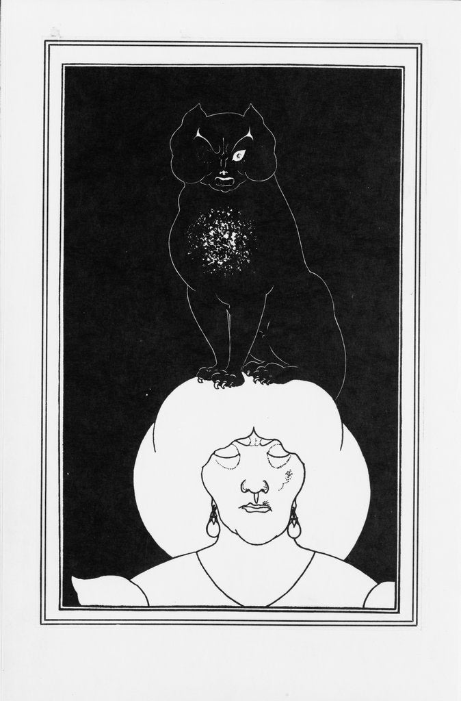 Detail of Illustration for the story The black cat by Edgar Allan Poe, 1894-1895 by Aubrey Beardsley
