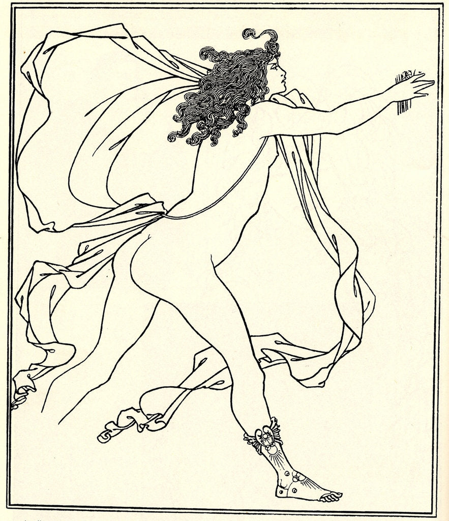 Detail of Apollo pursuing Daphne, 1896 by Aubrey Beardsley