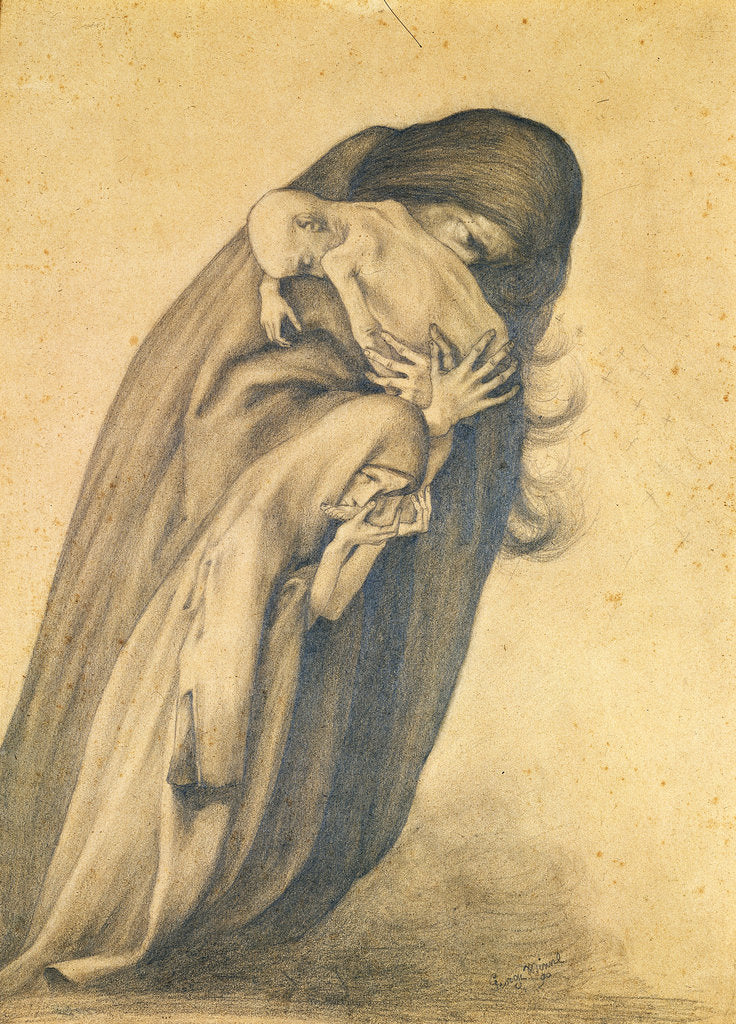 Detail of The Grieving Mother, 1890 by Baron George Minne