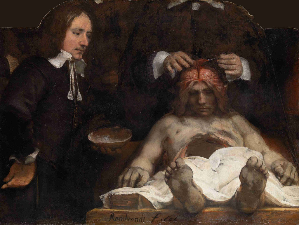 Detail of The Anatomy Lesson of Dr. Jan Deijman, 1656 by Rembrandt van Rhijn