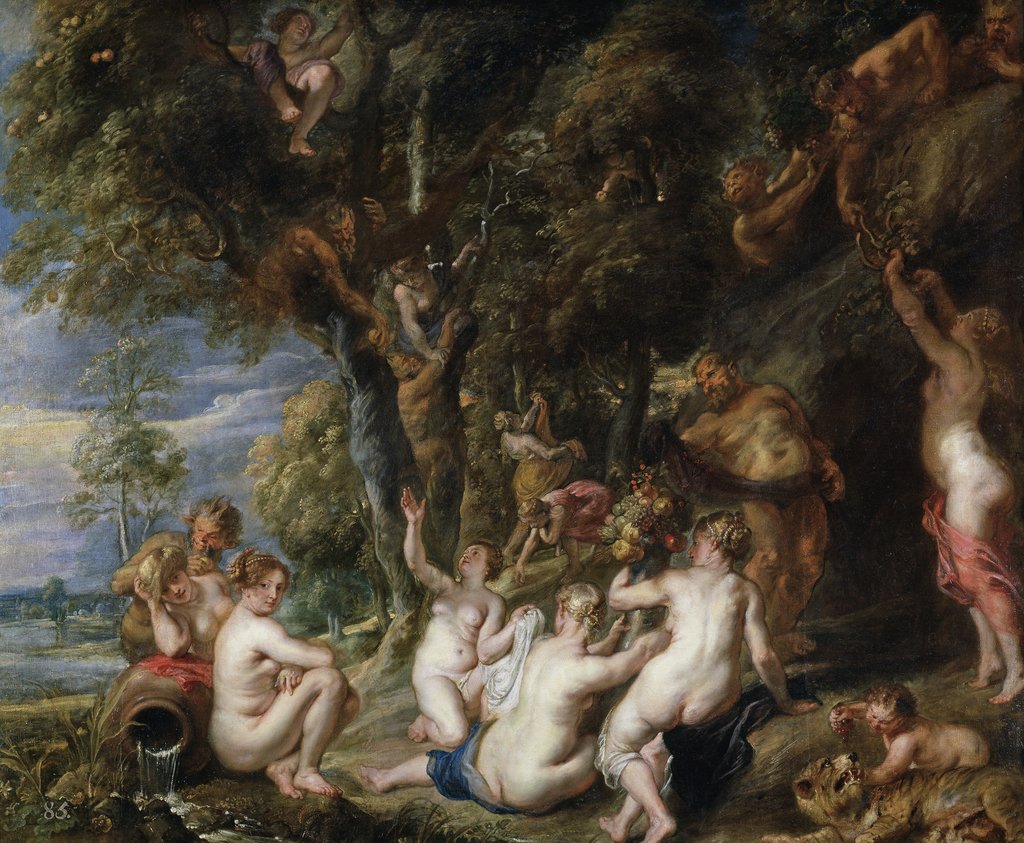 Detail of Nymphs and Satyrs, c. 1615 by Pieter Paul Rubens