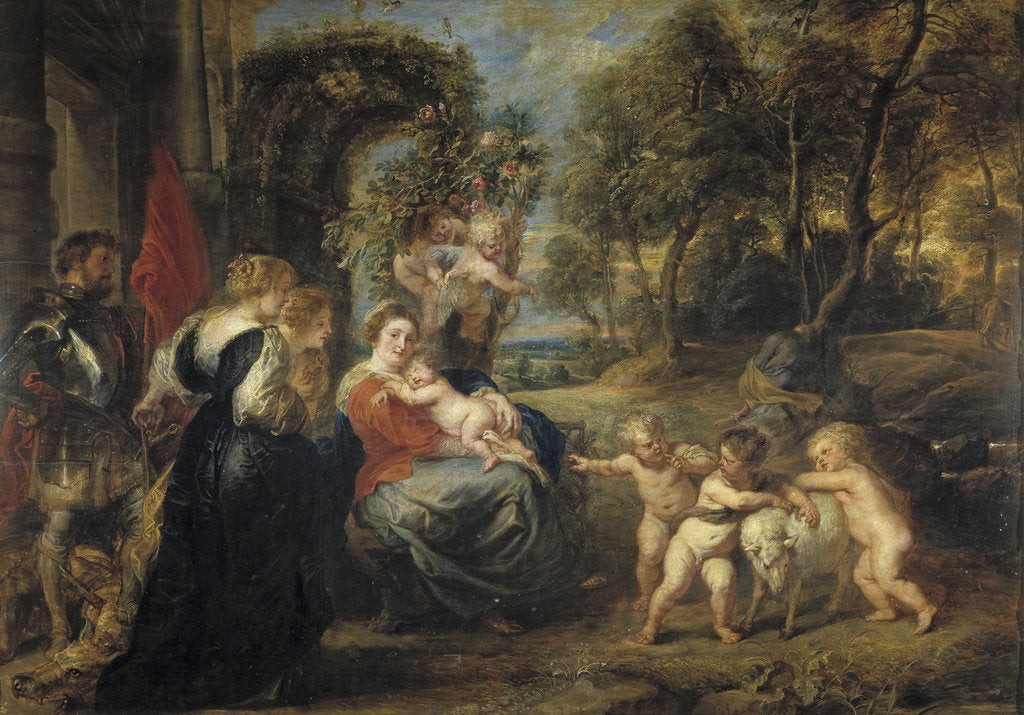 Detail of Rest on the Flight into Egypt, with Saints, c. 1635 by Pieter Paul Rubens