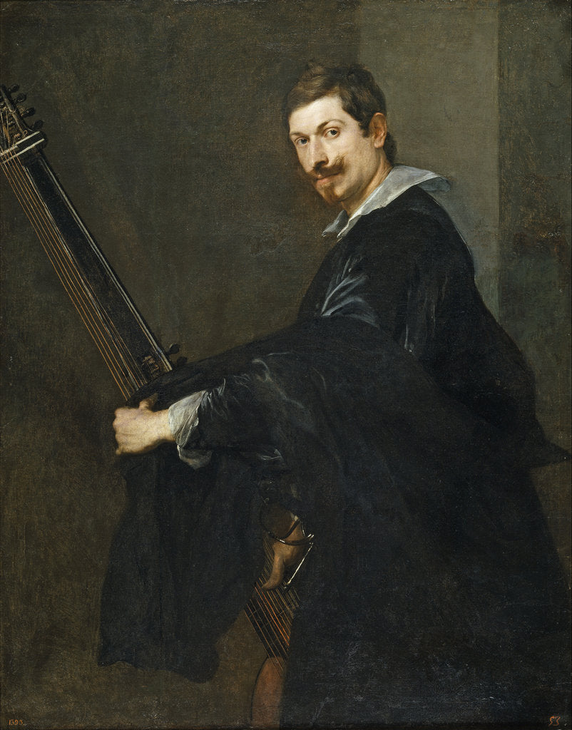 Detail of Man with a Lute, Between 1621 and 1630 by Sir Anthony van Dyck