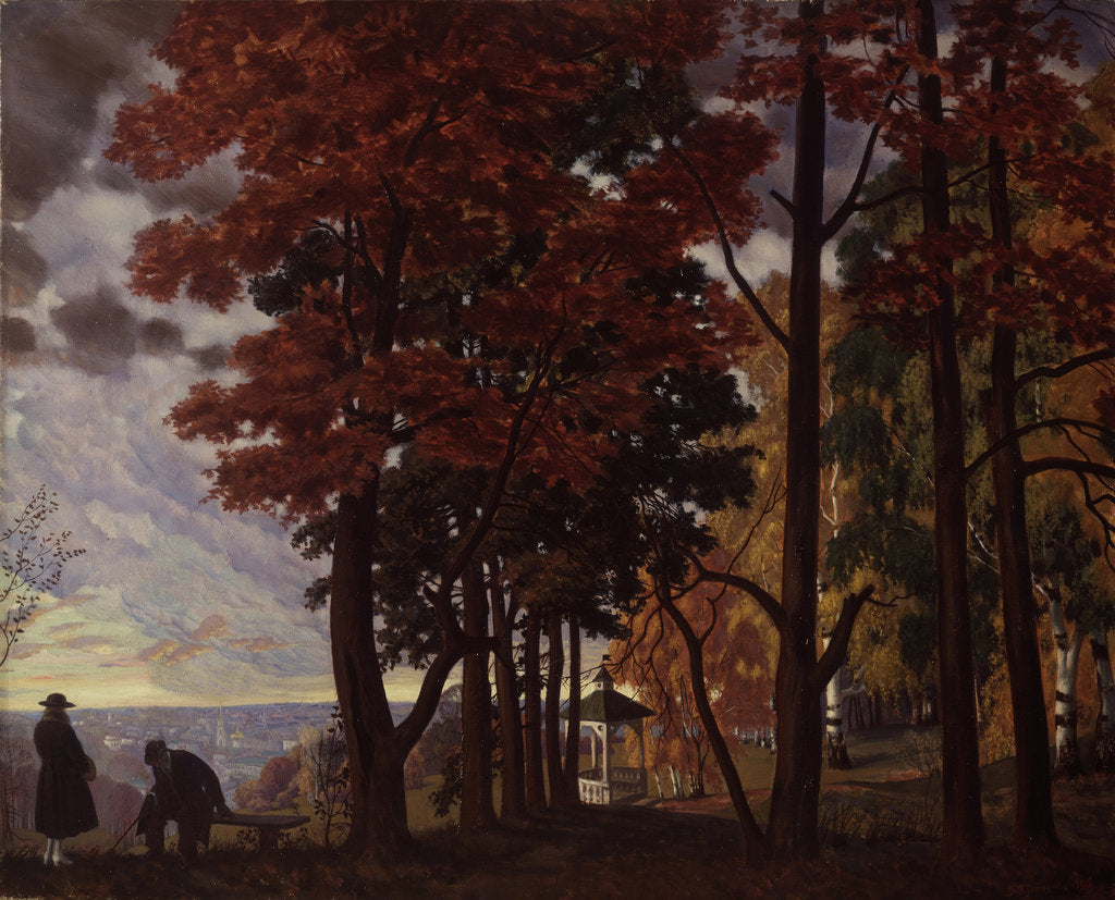 Detail of Autumn, 1918 by Boris Michaylovich Kustodiev