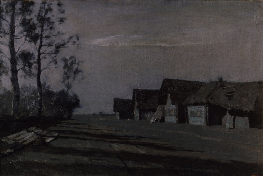 Moon night. A village, 1897 by Isaak Ilyich Levitan