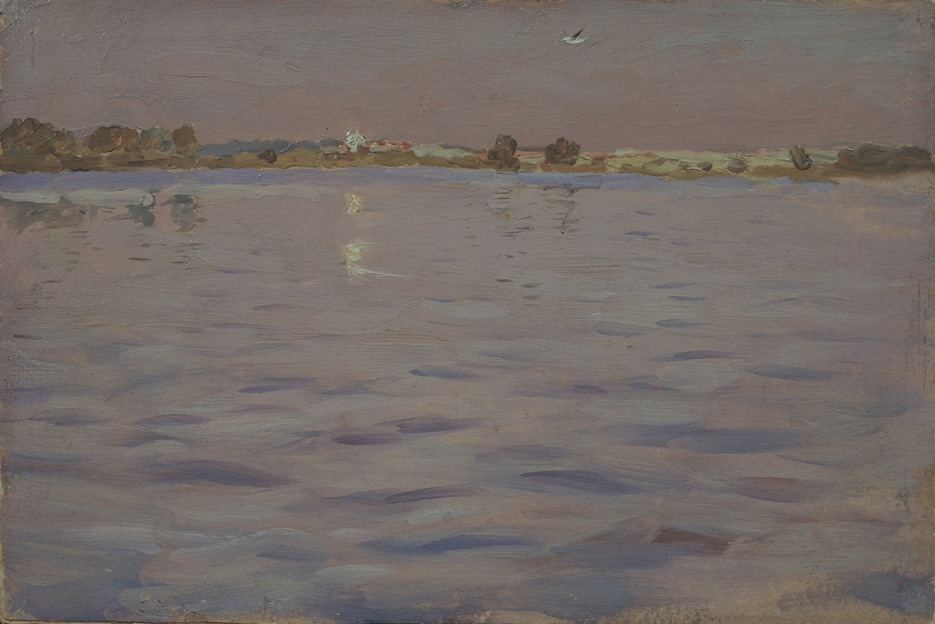 Detail of Last sunshines. A lake, 1898-1899 by Isaak Ilyich Levitan
