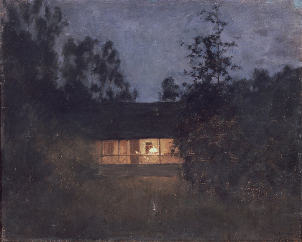 Detail of Country house at the twilight, 1890s by Isaak Ilyich Levitan