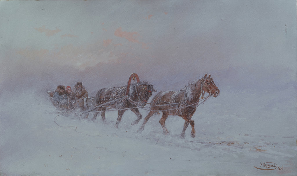 Detail of Snowstorm, 1901 by Nikolai Nikolayevich Karasin