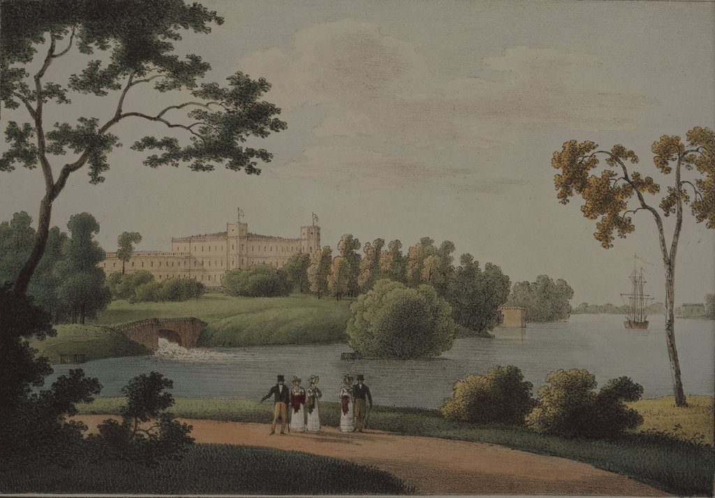 Detail of View of the Main Gatchina palace, 1821 by Andrei Yefimovich Martynov
