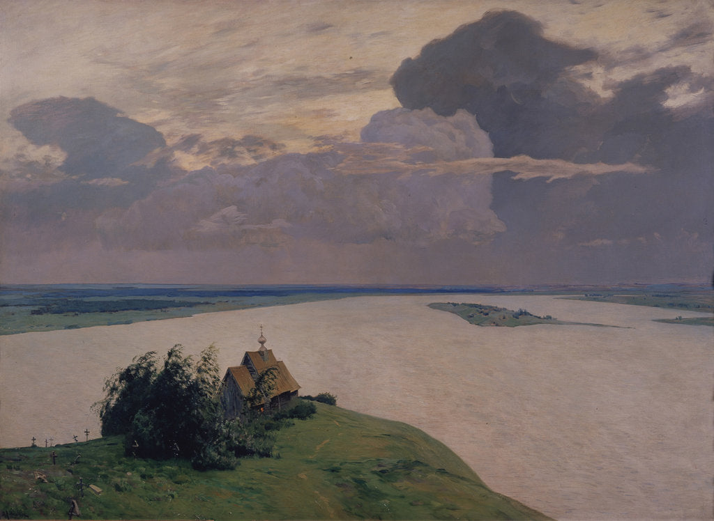 Detail of Over Eternal Peace, 1894 by Isaak Ilyich Levitan