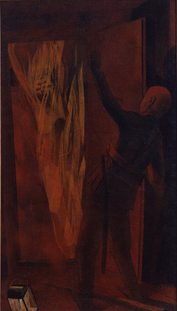 Detail of Self-immolation of a member of the terrorist organization People?s Will, 1928 by Leonid Terentievich Chupyatov