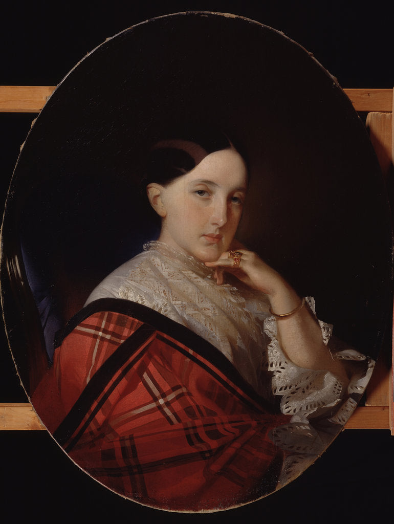 Detail of Portrait of Grand Duchess Maria Alexandrovna, future Empress of Russia by Ivan Kosmich Makarov